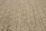 Details Of Brown Flower Geometric Modern Distressed Rug 60817 by Nazmiyal Antique Rugs