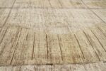 Details Of Brown Geometric Modern distressed Rug 60789 by Nazmiyal Antique Rugs