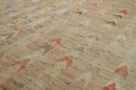 Details Of Brownstone Geometric Modern Distressed Rug 60808 by Nazmiyal Antique Rugs