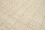 Details Of Ivory Textured Modern Distressed Rug 60822 by Nazmiyal Antique Rugs