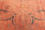 Details Of Large Coral Antique Turkish Oushak Area Rug 70876 by Nazmiyal Antique Rugs