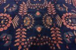 Details Of Oversized Navy Blue Antique Indian Area Rug 70880 by Nazmiyal Antique Rugs