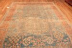 Field Of Light Blue Background Antique Sultanabad Rug 70944 by Nazmiyal Antique Rugs