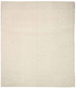 Ivory Modern Distressed Rug 60807 by Nazmiyal Antique Rugs