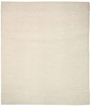 Ivory Modern Distressed Rug 60807 by Nazmiyal Antique Rugs