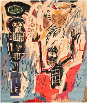 Modern Basquiat Inspired Art Area Rug 70954 by Nazmiyal Antique Rugs