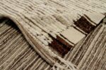 Pile Of Beige Brown Color Textured Modern Distressed Rug 60826 by Nazmiyal Antique Rugs