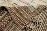Pile Of Beige Brown Geometric Modern Distressed Rug 60799 by Nazmiyal Antique Rugs