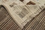 Pile Of Beige Brown Square Modern Moroccan Rug 60783 by Nazmiyal Antique Rugs