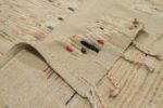 Pile Of Beige Colorful Modern Distressed Rug 60819 by Nazmiyal Antique Rugs