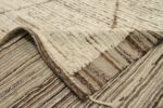 Pile Of Brown Cream Geometric Modern Distressed Rug 60792 by Nazmiyal Antique Rugs