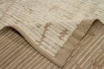 Pile Of Cream Brown Geometric Modern Moroccan Rug 60780 by Nazmiyal Antique Rugs