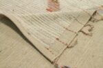 Pile Of Cream Geometric Stripe Modern Distressed Rug 60793 by Nazmiyal Antique Rugs