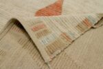 Pile Of Cream Orange Color Geometric Modern Moroccan Rug 60778 by Nazmiyal Antique Rugs