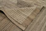 Pile Of Dark Brown Beige Color Geometric Modern Distressed Rug 60830 by Nazmiyal Antique Rugs