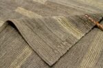 Pile Of Dark Brown Geometric Modern Distressed Rug 60829 by Nazmiyal Antique Rugs