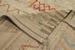 Pile Of Green Colorful Geometric Modern Distressed Rug 60821 by Nazmiyal Antique Rugs