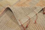 Pile Of Taupe Orange Geometric Modern Distressed Rug 60816 by Nazmiyal Antique Rugs