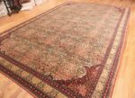 Side View Of Large Antique Fine Intricate Floral Persian Tabriz Rug 70875 by Nazmiyal Antique Rugs