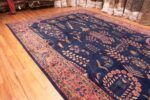 Side View Of Oversized Navy Blue Antique Indian Area Rug 70880 by Nazmiyal Antique Rugs