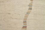 Texture Of Champagne Geometric Modern Distressed Rug 60804 by Nazmiyal Antique Rugs