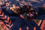 Texture Of Oversized Navy Blue Antique Indian Area Rug 70880 by Nazmiyal Antique Rugs