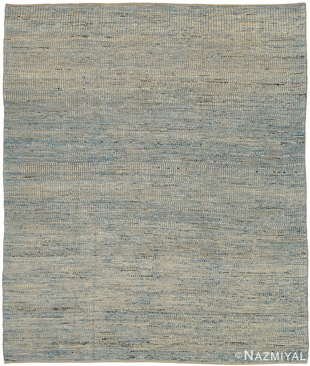 Grey Blue Textured Modern Distressed Rug 60828 by Nazmiyal Antique Rugs