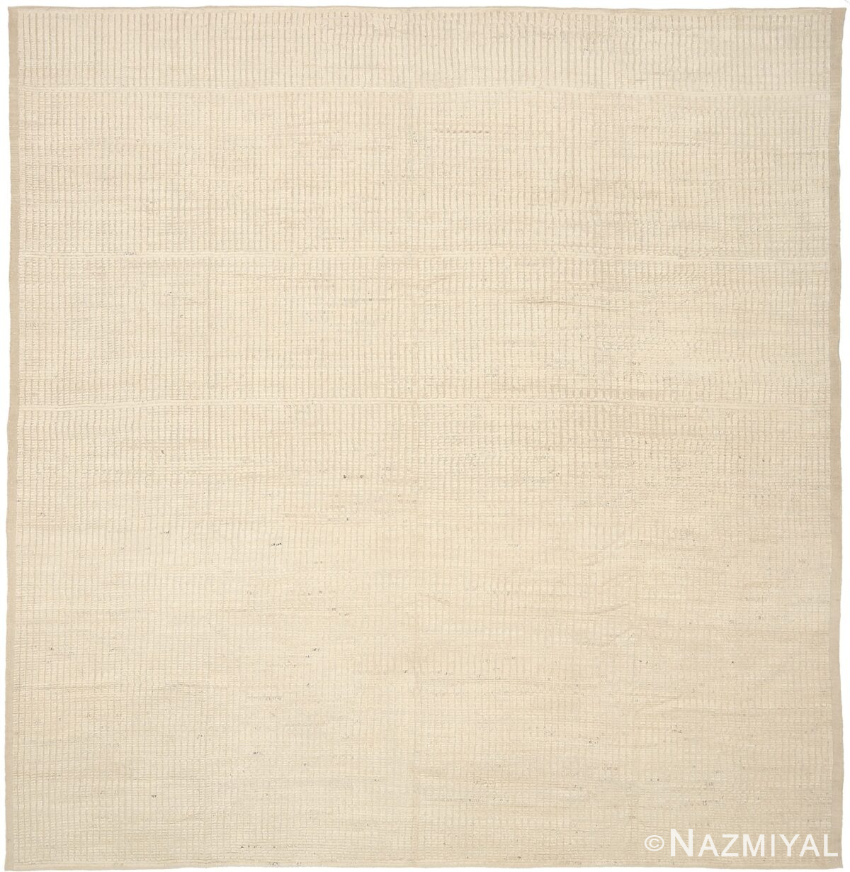 Light Beige Modern Distressed Rug 60786 by Nazmiyal Antique Rugs