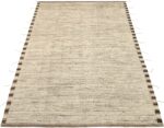 Whole View Of Beige Brown Color Textured Modern Distressed Rug 60826 by Nazmiyal Antique Rugs