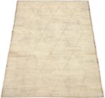 Whole View Of Beige Brown Geometric Modern Moroccan Rug 60776 by Nazmiyal Antique Rugs