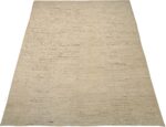 Whole View Of Beige Geometric Modern Distressed Rug 60797 by Nazmiyal Antique Rugs