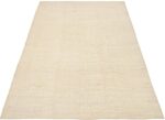 Caramel Color Textured Modern Distressed Rug by Nazmiyal Antique Rugs
