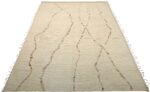 Whole View Of Champagne Geometric Modern Distressed Rug 60804 by Nazmiyal Antique Rugs