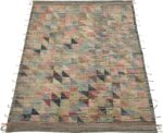 Whole View Of Colorful Square Modern Distressed Rug 60795 by Nazmiyal Antique Rugs