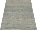 Whole View Of Grey Blue Textured Modern Distressed Rug 60828 by Nazmiyal Antique Rugs