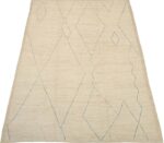 Whole View Of Cream Geometric Modern Moroccan Rug 60779 by Nazmiyal Antique Rugs