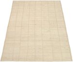 Whole View Of Ivory Textured Modern Distressed Rug 60822 by Nazmiyal Antique Rugs