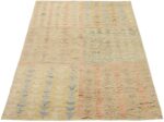 Whole View Of Green Colorful Geometric Modern Distressed Rug 60833 by Nazmiyal Antique Rugs