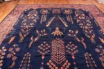Whole View Of Oversized Navy Blue Antique Indian Area Rug 70880 by Nazmiyal Antique Rugs