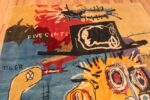 Abstract Modern Basquiat Inspired Art Area Rug 71006 by Nazmiyal Antique Rugs