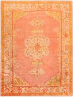 Antique Turkish Oushak Angora Rug 71022 by Nazmiyal Antique Rugs