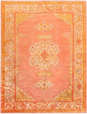 Antique Turkish Oushak Angora Rug 71022 by Nazmiyal Antique Rugs