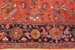 Border Of Antique Persian Serapi Area Rug Border Of Antique Persian Serapi Area Rug 71009 by Nazmiyal Antique Rugs