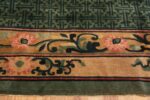 Border Of Oversized Green Background Antique Chinese Rug 70967 by Nazmiyal Antique Rugs