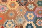 Close Up Antique American Quilt Patchwork 71024 by Nazmiyal Antique Rugs