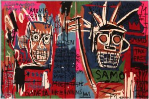 Colorful Modern Basquiat Inspired Art Area Rug 71005 by Nazmiyal Antique Rugs