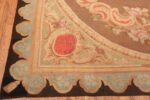 Corner Of Antique French Aubusson Square Area Rug 70946 by Nazmiyal Antique Rugs