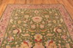 Details Of Green Background Antique Portuguese Needlepoint Rug 71004 by Nazmiyal Antique Rugs