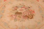 Flower Of Antique French Aubusson Square Area Rug 70946 by Nazmiyal Antique Rugs