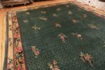 Side Of Oversized Green Background Antique Chinese Rug 70967 by Nazmiyal Antique Rugs
